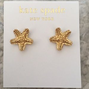Kate Spade NWT Gold Starfish Stud Earrings